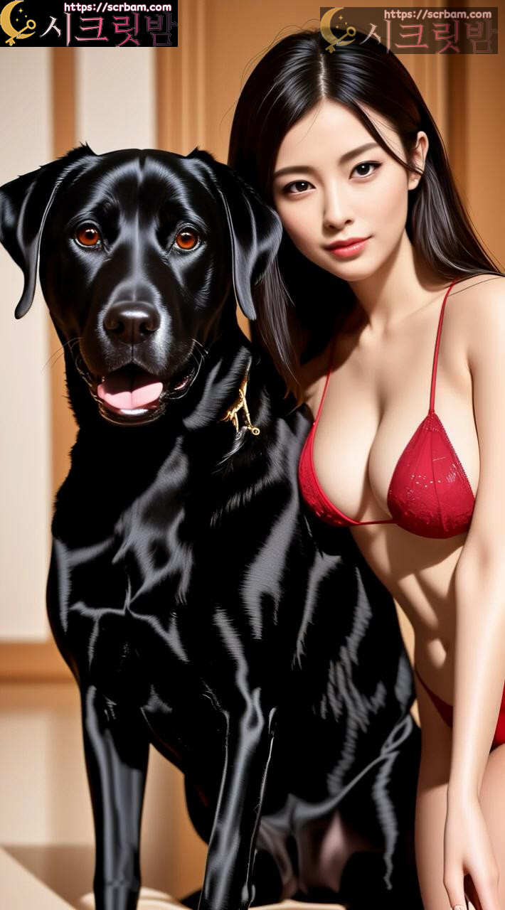 강아지와 함께 찍은 AI